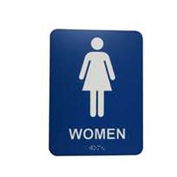 Women's Restroom Sign - Blue - $10.00 : Distinctive Engraving ...