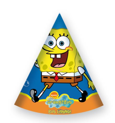 6 spongebob birthday hats - Bob Esponja - Boy Birthday - Parties ...