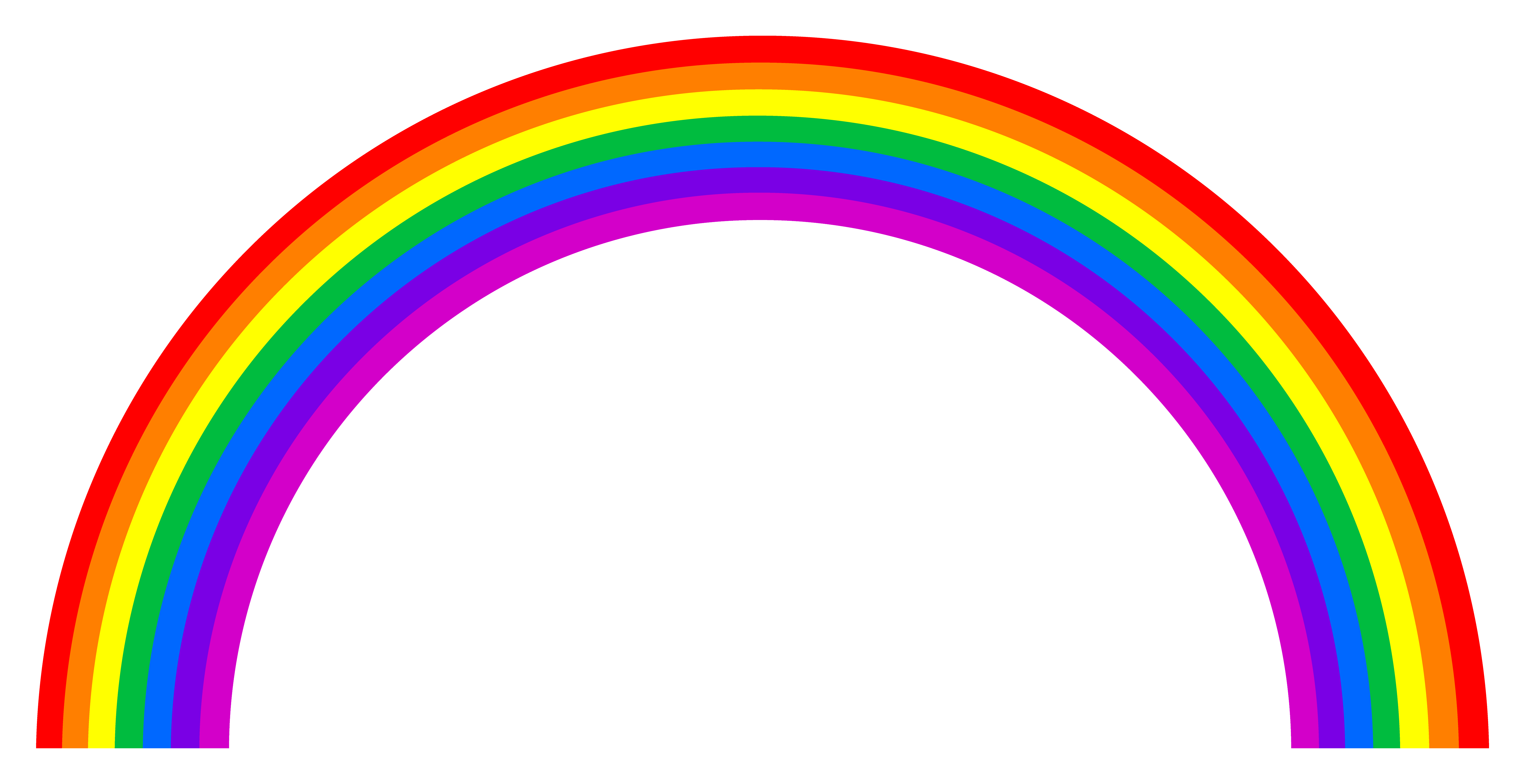 clipart rainbow black and white - photo #48