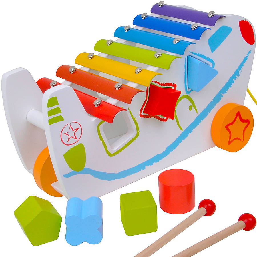 pull along shape sorter with xylophone by bee smart ...