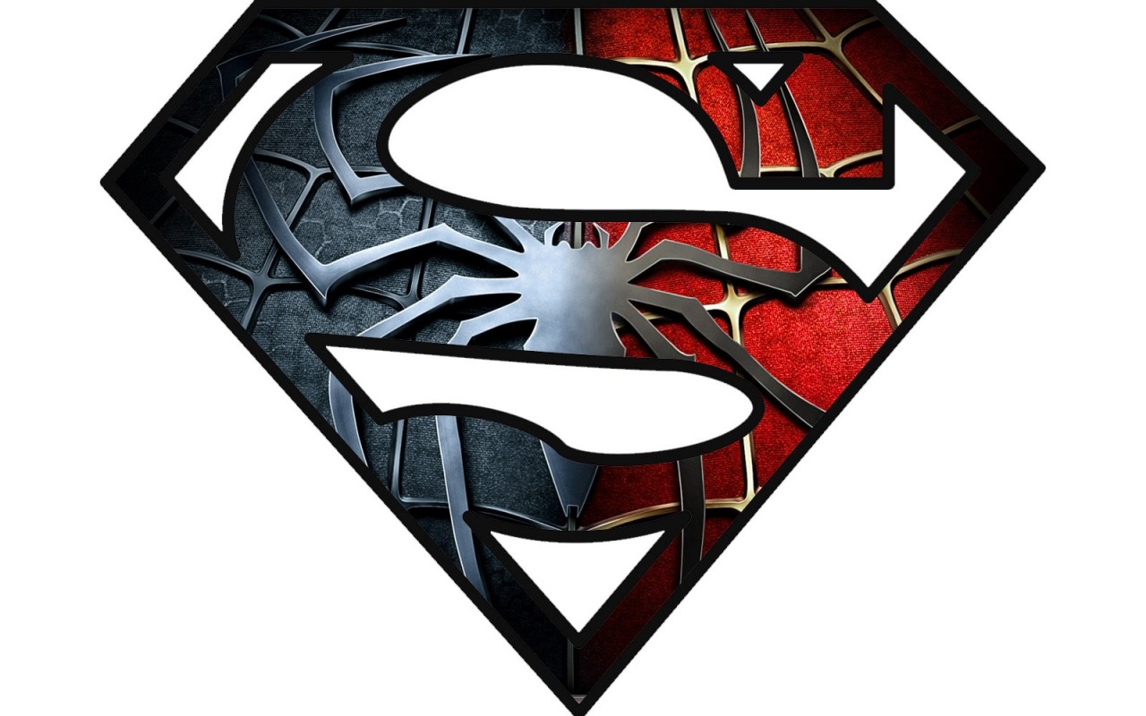 Spider-man superman logo Wallpaper 1280x800