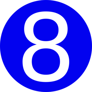 Blue, Rounded,with Number 8 clip art - vector clip art online ...
