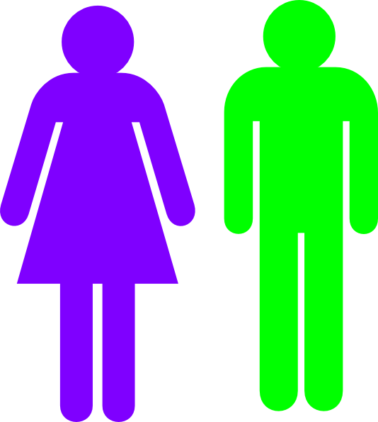 576 views Boy And Girl Stick Figure - Green Purple Clip Art ...