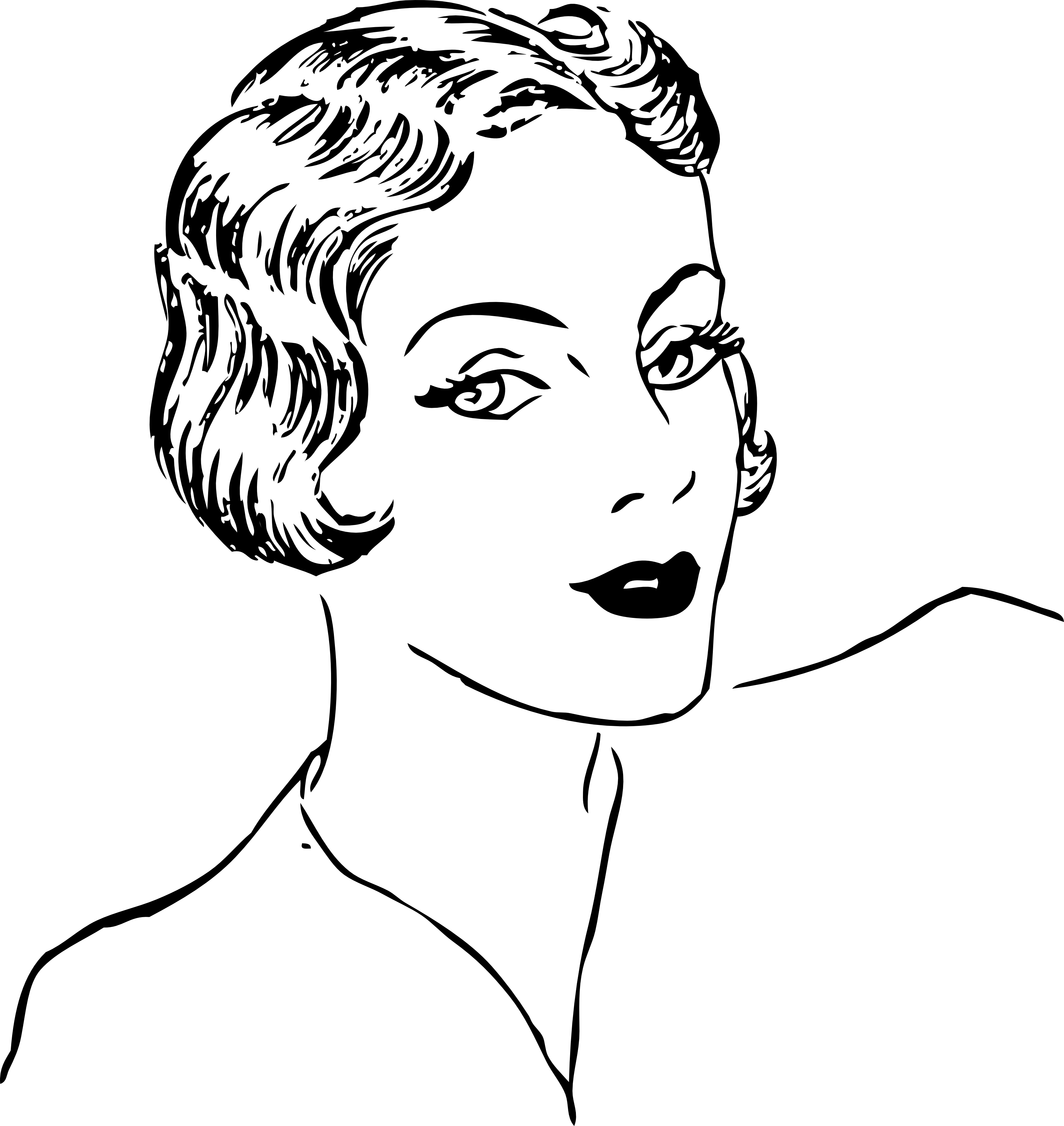 Line Drawing Of Woman : Line drawing woman clipart best