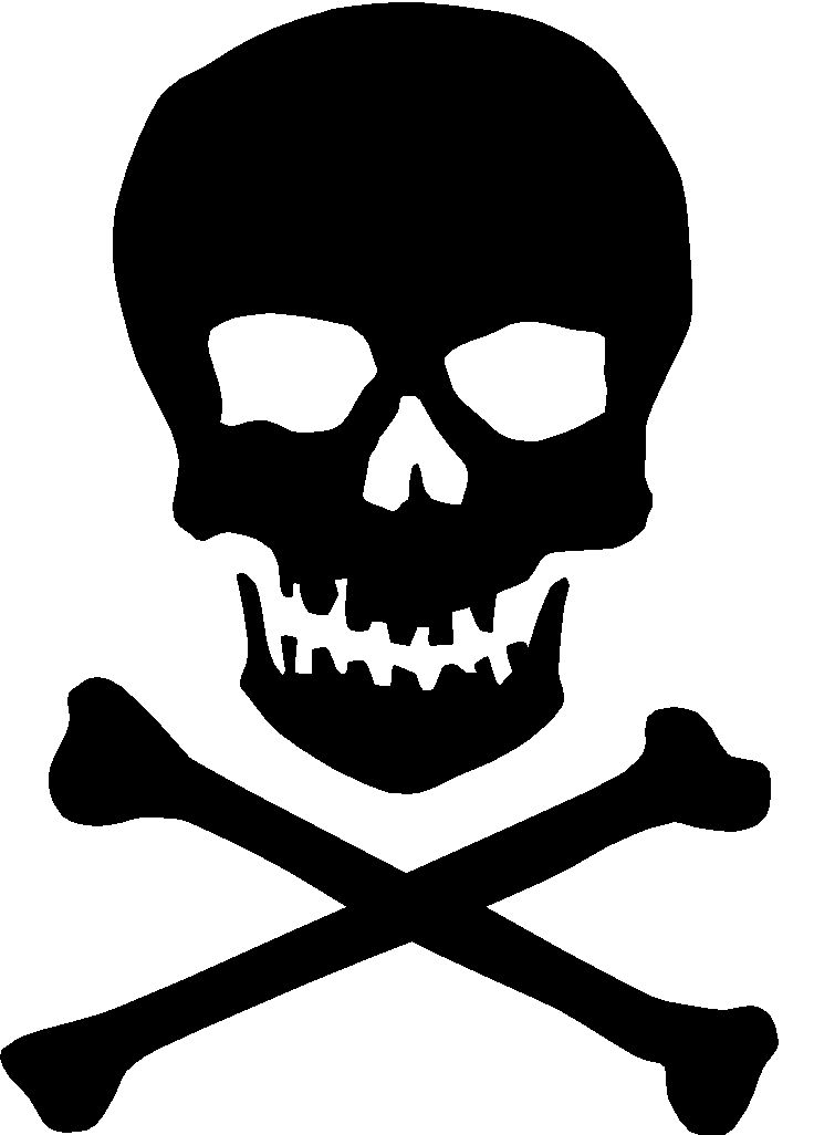 Skull And Cross Bones Stencil