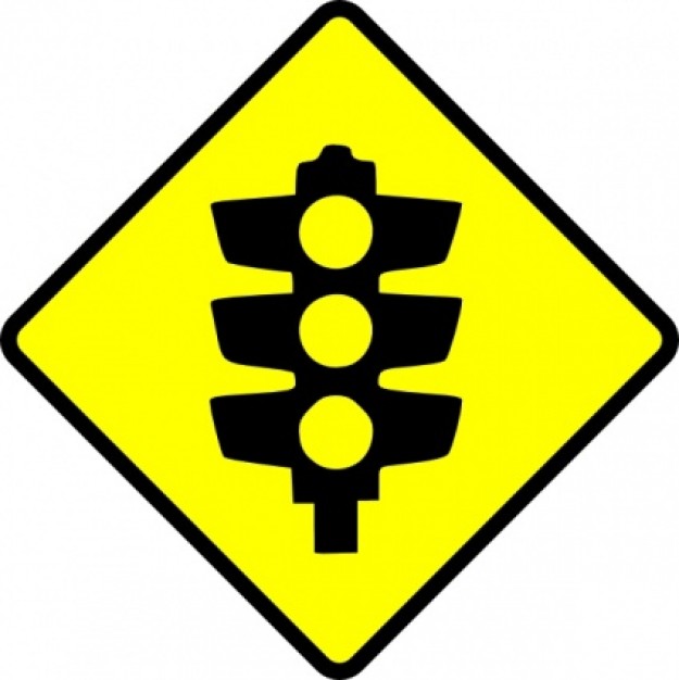 Caution Traffic Lights clip art | Download free Vector