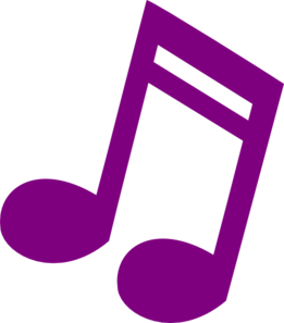 Purple Musical Note Clip Art - vector clip art online ...