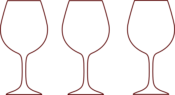 Wine Glass Silhouettes clip art - vector clip art online, royalty ...
