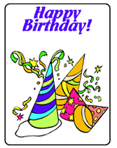 2) Printable Happy Birthday Greeting Cards
