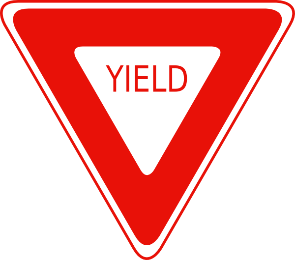 Yield Sign Clip Art - vector clip art online, royalty ...