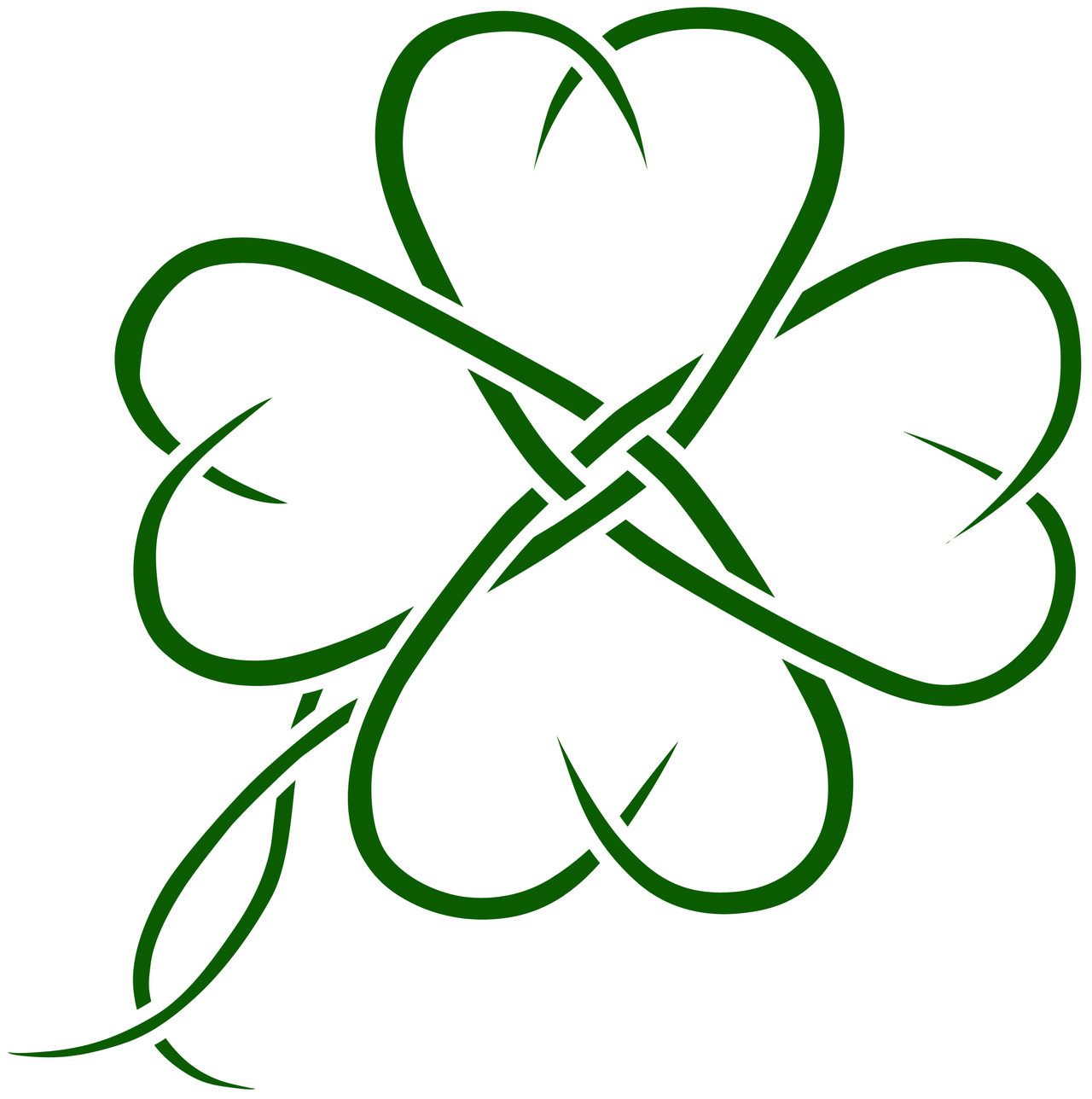 Celtic clover tatto design