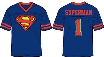 Superman Logo Men's Royal Blue Jersey: Clothing