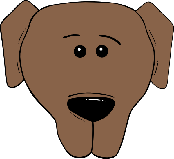 Cartoon Dog Head Clip Art - vector clip art online ...