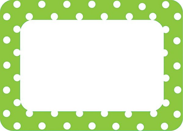 Lime Green Polka Dot Border Lime polka dots name tags | Free HD ...