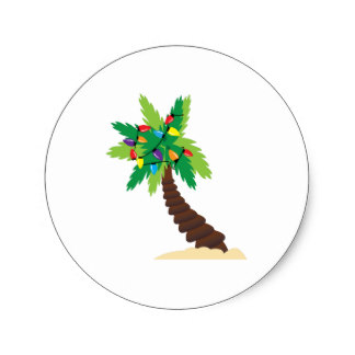Christmas Palm Tree Stickers | Zazzle