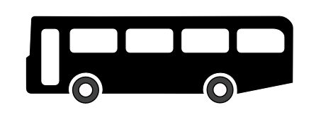 Bus clipart black and white