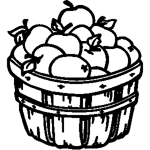Apple Bushel Basket Clipart