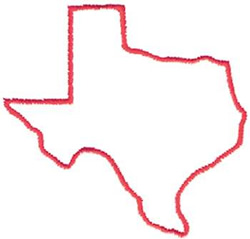 Outlines Embroidery Design: Texas Outline from Dakota Collectibles