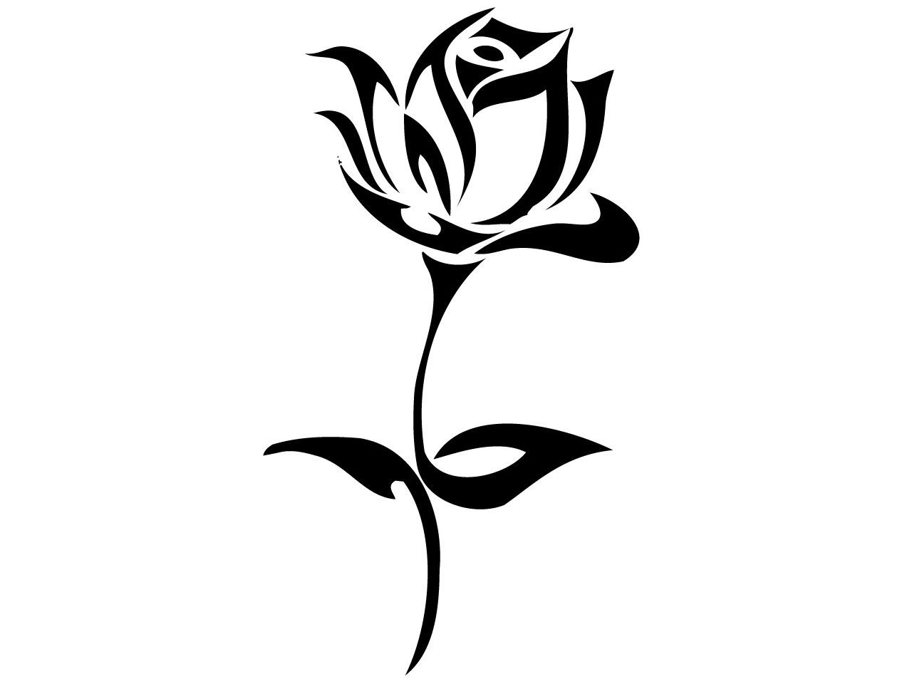 Rose Tribal Tattoo Designs - Best Tattoo Design