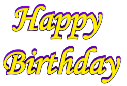 birthday text png transparent | Shadow Bordered Happy Birthday 3d ...