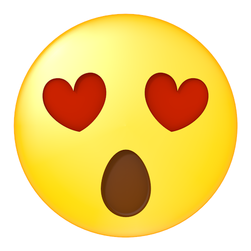 Heart eye emoji clipart