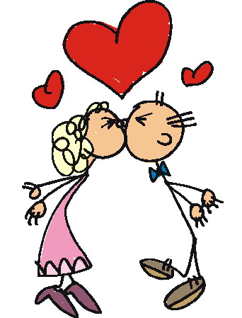 People clipart kissing