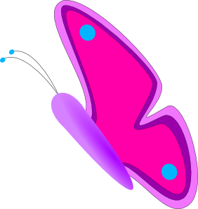 Pink Butterfly Border - Free Clipart Images