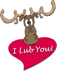 Valentine Moose Clipart - Cartoon Images