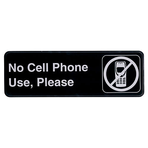 Update International - S39-31BK "No Cell Phone Use, Please" Sign