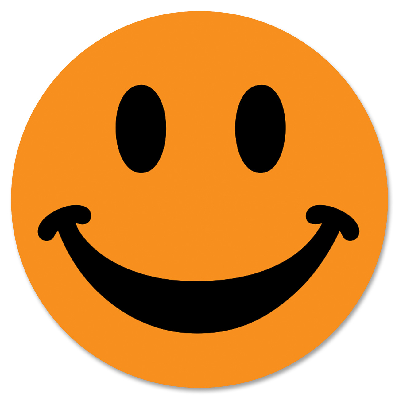 Ace Label Systems Orange Smiley Face Sticker