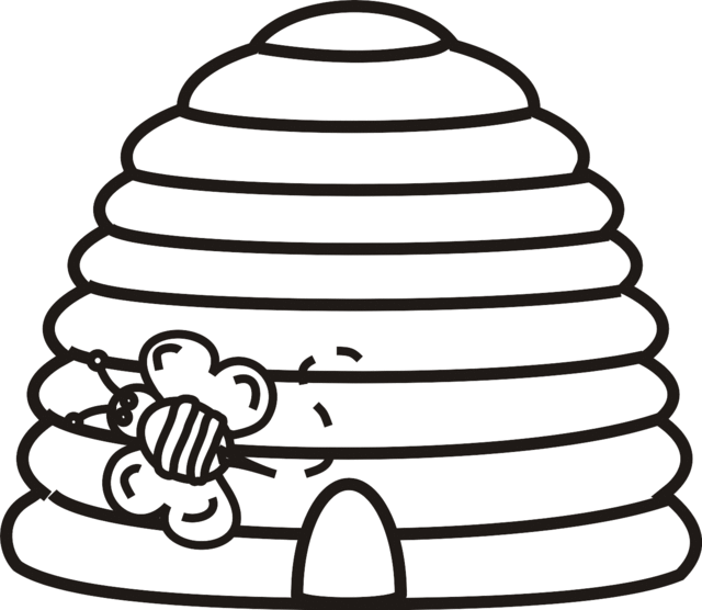 beehive clipart black and white - photo #30