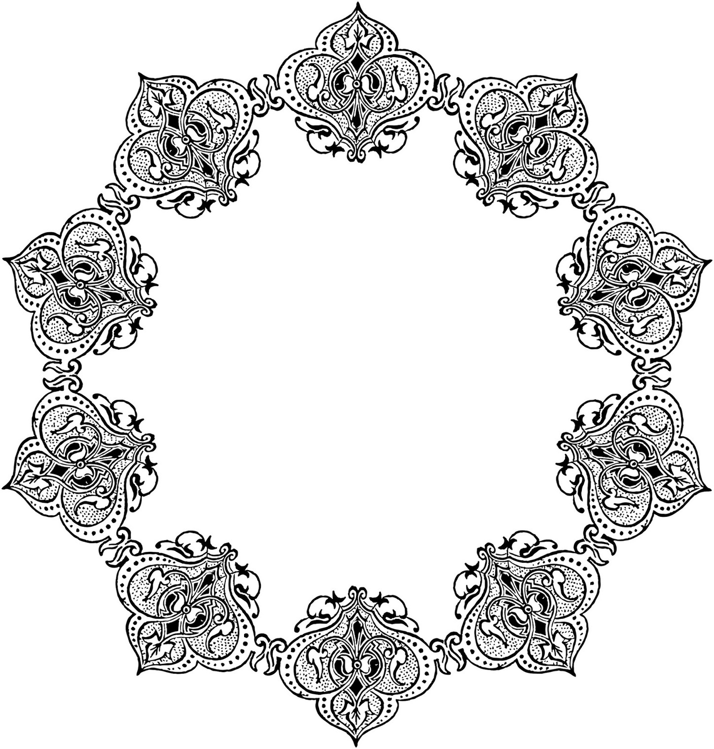 Damask Border Clip Art Free Clipart - Free to use Clip Art Resource