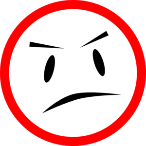 Angry face clipart free