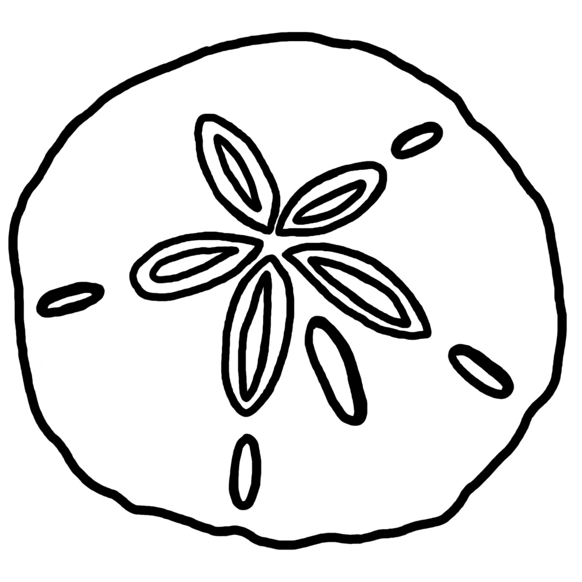 Sand Dollar Clipart Black And White - Free Clipart ...