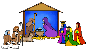 Merry Christmas Nativity Clipart - Free Clipart Images