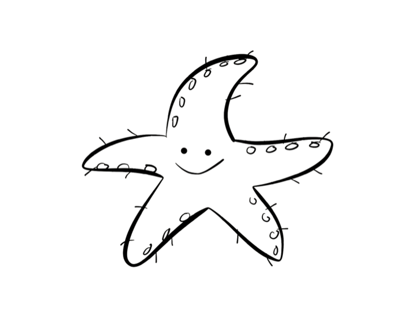Happy starfish cartoon