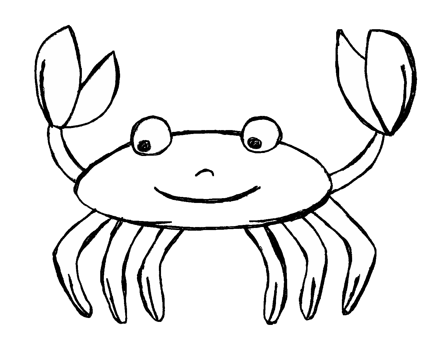 Crab Clip Art Black And White - Free Clipart Images
