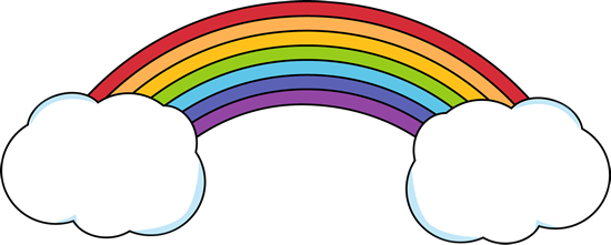 free clipart rainbow with clouds - photo #26