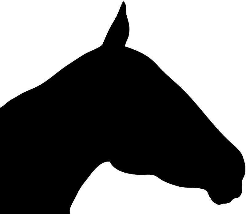687 views Horse head silhouette clip art