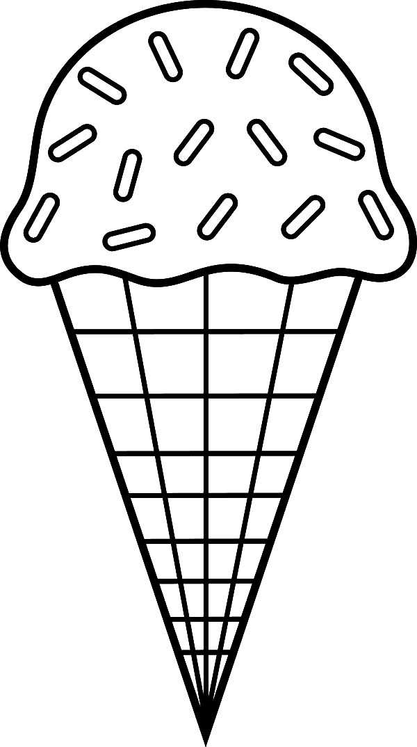 Ice Cream Cone Coloring Page - ClipArt Best