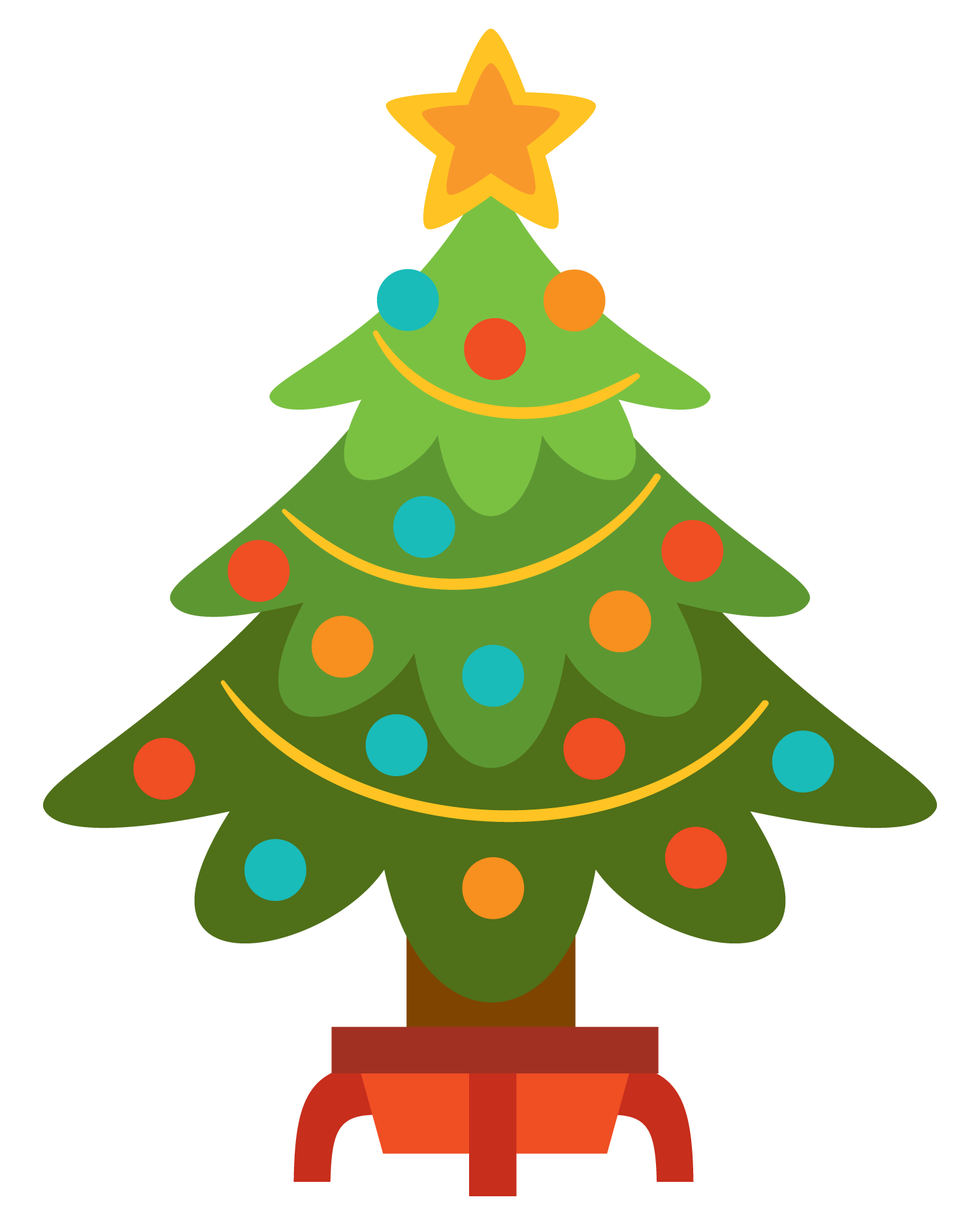 Christmas tree clipart vector png