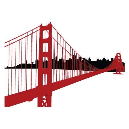 SF Golden Gate Skyline Wall Quotes™ Wall Art Decal | WallQuotes.com