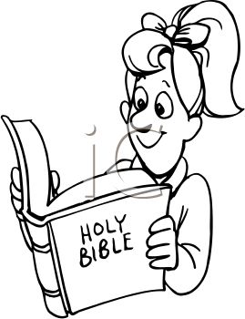 Reading the Bible Clip Art - Free Clipart Images