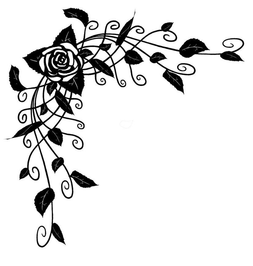 Rose Vine Drawings Clipart - Free to use Clip Art Resource
