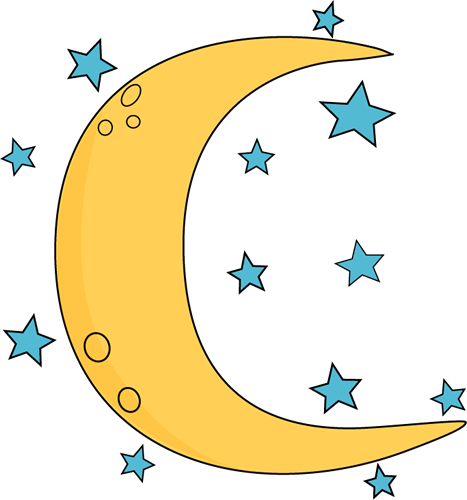 Moon Clip Art Crescent Moon And Stars Png