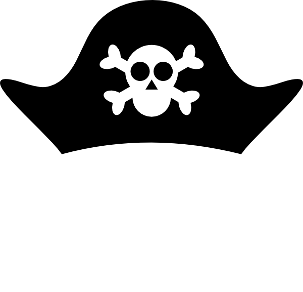 Pirate Hat Clipart Black And White - Free Clipart ...