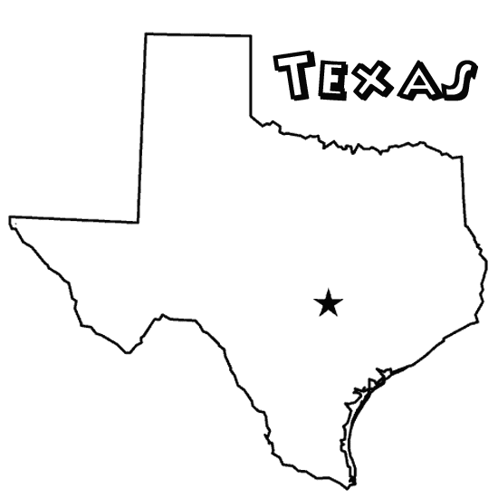 texas outline Colouring Pages (page 2)