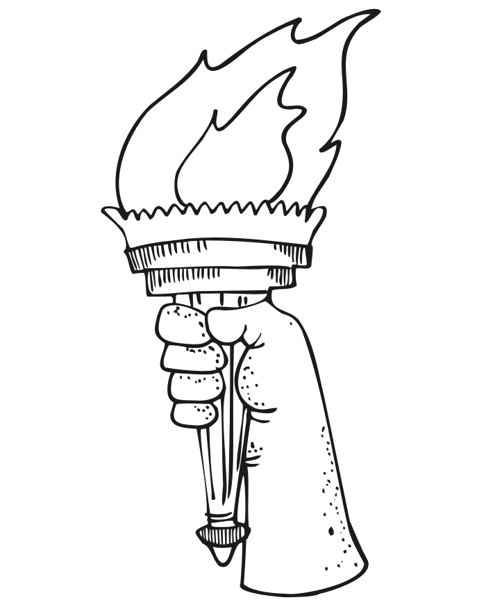 Statue Of Liberty Torch Coloring Page Statue Of Liberty Torch Coloring Page
