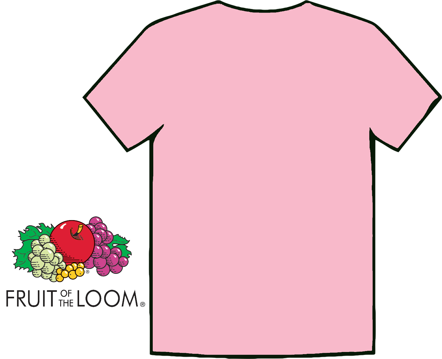 Fruit Of The Loom Screen Stars Classic T Shirt Light Pink