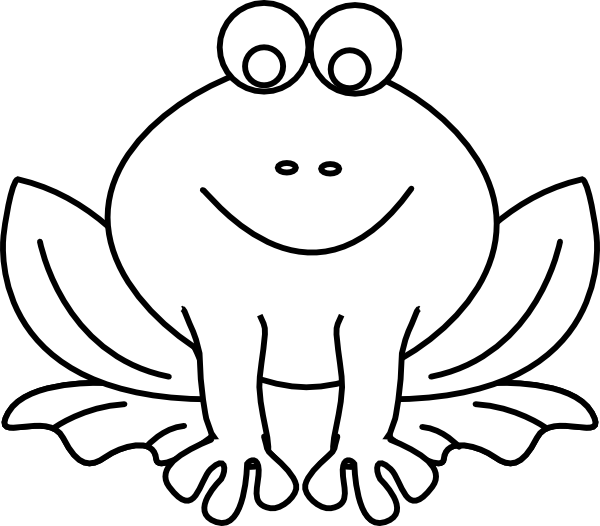 Frog Outline Clip Art - vector clip art online ...